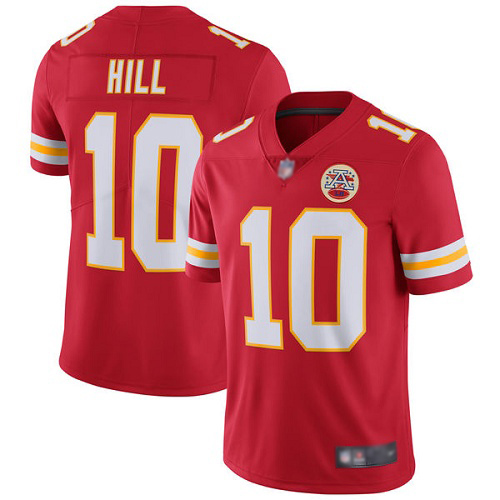 Youth Kansas City Chiefs #10 Hill Tyreek Red Team Color Vapor Untouchable Limited Player Football Nike NFL Jersey